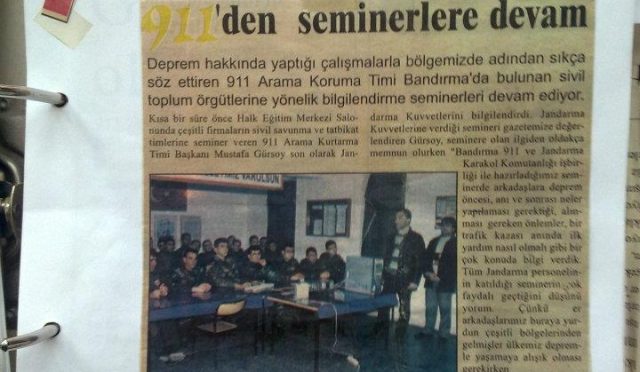 BANDIRMA JANDARMA KARAKOLUNDA SEMİNER VERİLDİ.