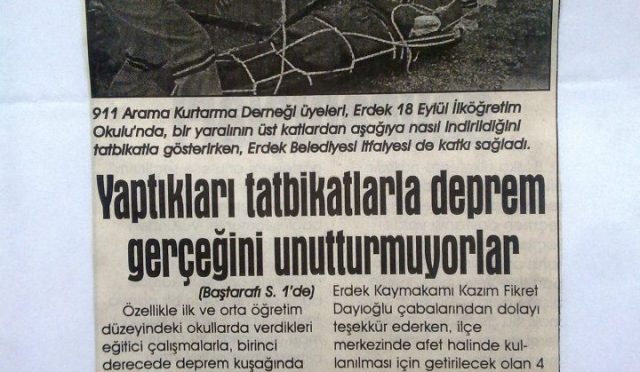 ERDEK 18 EYLÜL İLK ÖĞRETİM OKULUNDA DEPREM TATBİKATI YAPILDI