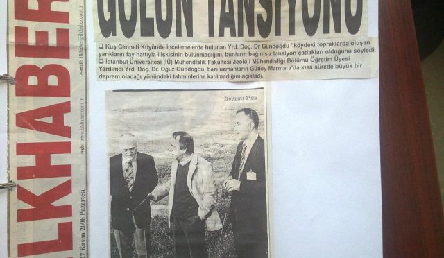 Manyas Depremi Sonrası Yrd.Doç.Dr. Oğuz Gündoğdu Bölgede İnceleme Yaptı.