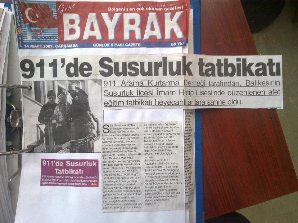 Susurluk İmam Hatip Lisesinde Tatbikat Gerçekleştirildi.