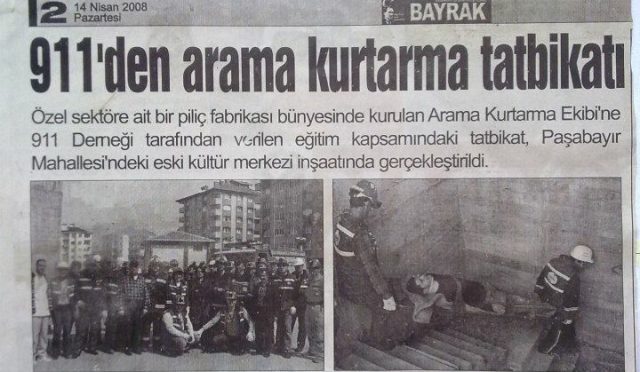 Bu Piliç Fabrikasında  Arama Kurtarma Eğitimi Verilerek Tatbikatı Yapıldı.
